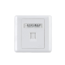 Commscope | SYSTIMAX 360™ GigaSPEED XL® M10CF Faceplate, 1-port, White Shuttered  