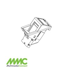 MMC l Angled keystone faceplate type 6C 1 connector 36 x 22mm  , FRANCE 