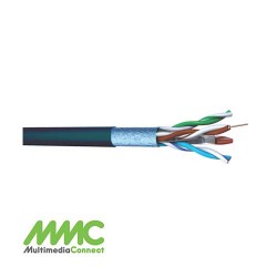 MMC l CABLE F/UTP 4P CAT6 350MHz PE BLACK 1000M OUTDOOR 1G 23AWG , FRANCE 