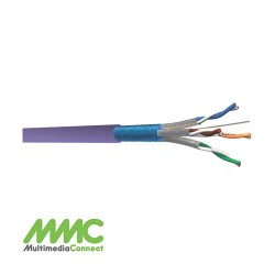 MMC l CABLE F/FTP 4P CAT6A 555MHz LSZH VIOLET 1000M 10G 23AWG  , FRANCE 