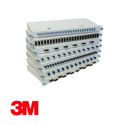 3M | Patch Panel, 1U with 24 SC Duplex MM Couplers 
