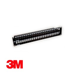 3M |  RJ-45 Patch Panel Classic Black Alu For 48 K6/K5e Jacks